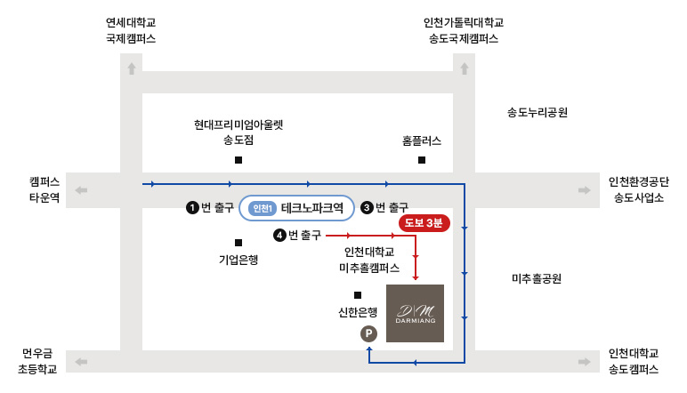 다르미앙 위치 약도